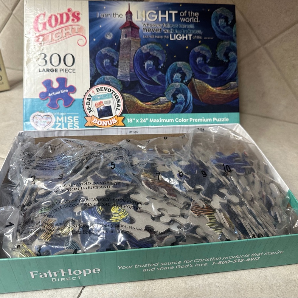 ✝️2 Christian Puzzles - COME UNTO ME & I AM THE LIGHT OF THE WORLD (NEW) - Picture 9 of 16